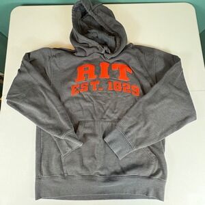 RIT Hoodie JanSport Mens M Gray Pullover Embroidered‎ Rochester Institute